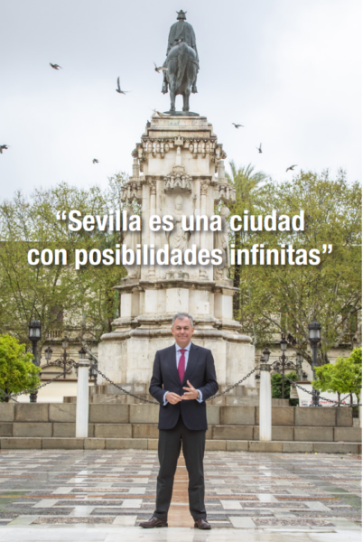 JOSÉ LUIS SANZ,  Senador por Sevilla  del Partido Popular  y candidato a la  Alcaldía.